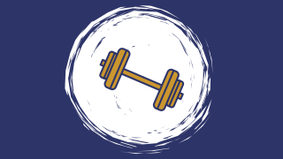 Haltergewicht als Symbol für Sportangebote